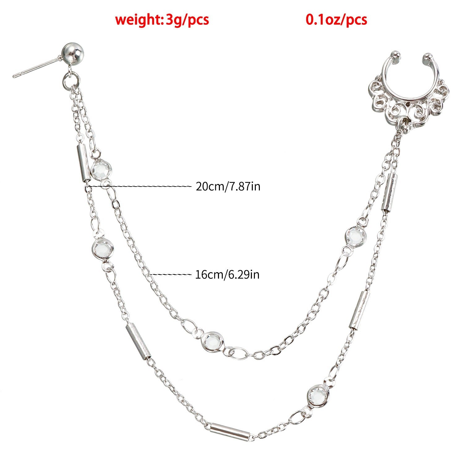 Trendy Nose Chain Piercing – Dainty Gold/Silver Nose Ring for Casual & Special Occasions - image 1