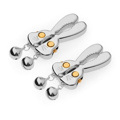 Adjustable Bunny Nipple Clamps – Sensory Play with Bells & Gear Control - SB - RB - image 9