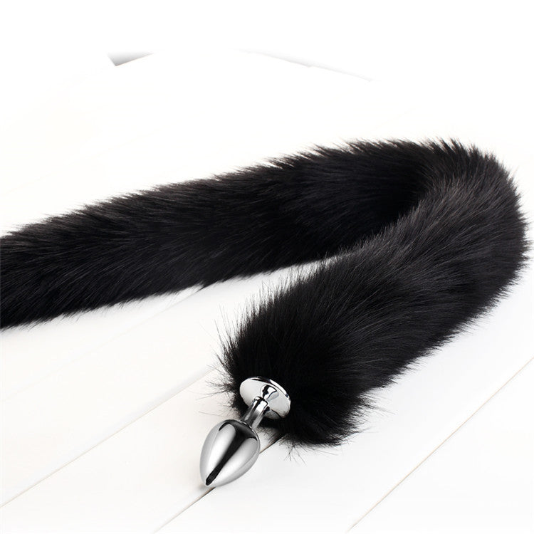 Black Extra Long Fox Cat Tail Plug - image 0
