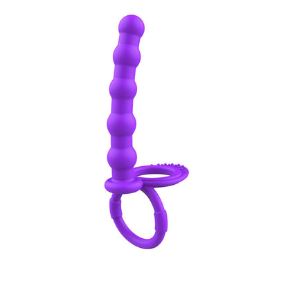 Beads With Cock Rings - Purple - image 6