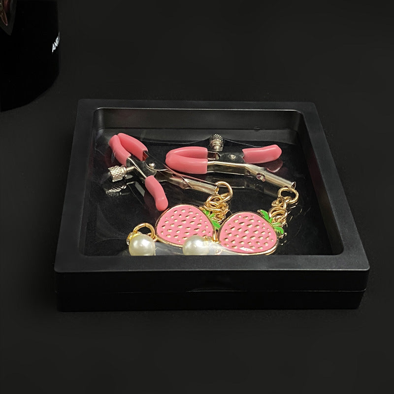 Cute Strawberry Nipple Clamps With Adjustable Dual Clip Design - image 5