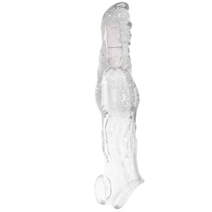 Penis Sleeve Extensions with Vibration - Clear - image 4