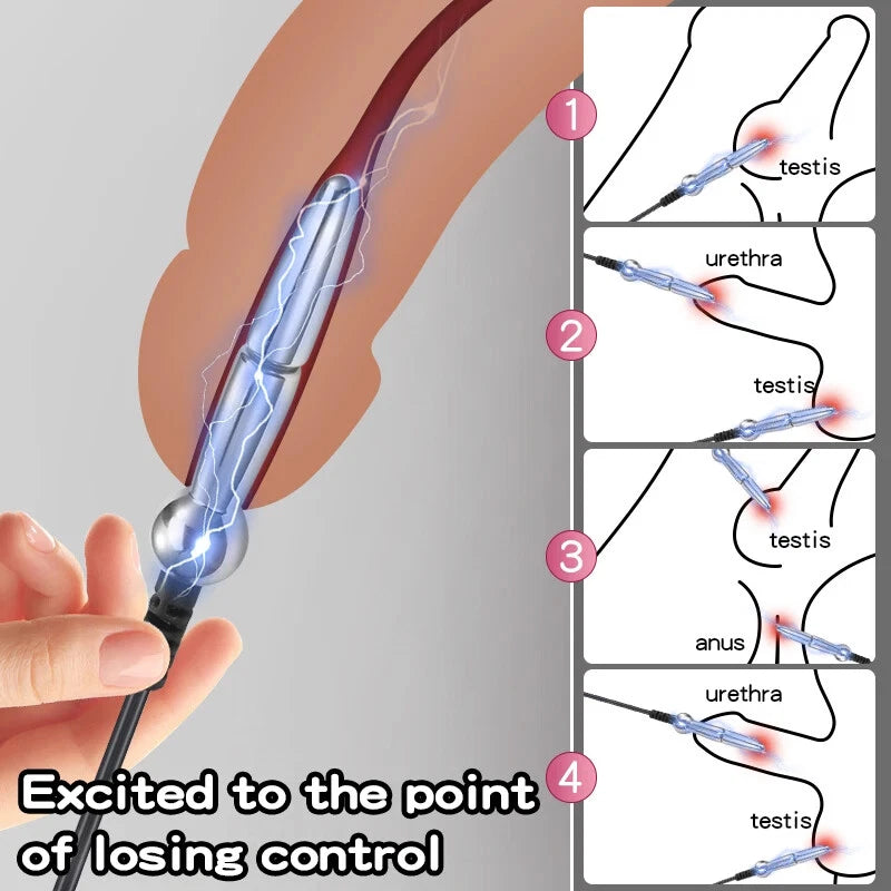 Stainless Steel Electric E-stim Stretcher Urethra Sound Rod - image 8