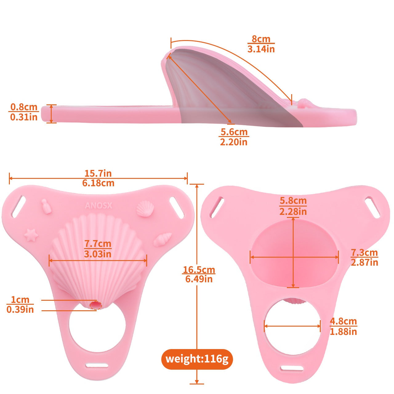 Shell-Style Wearable Silicone Chastity Cage - image 4
