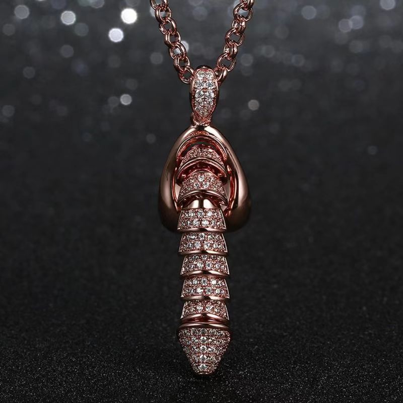 Moving Erectile Dick Necklace Penis Necklace - Rose Gold - image 2