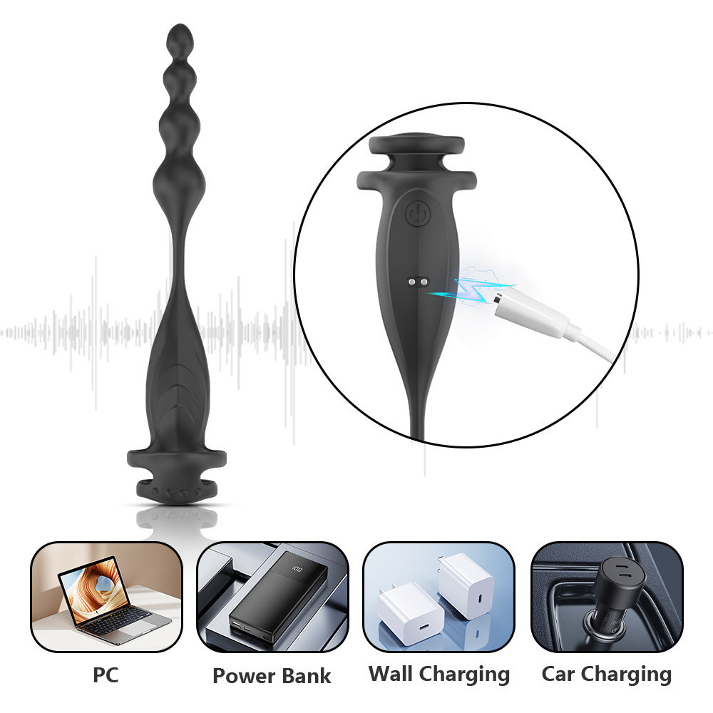 App-Controlled Beaded Cock Ring – 9 Vibration Modes for Couples - image 4