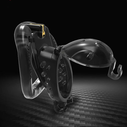 Double Lock Detachable Plastic Chastity Cage - Black - image 5