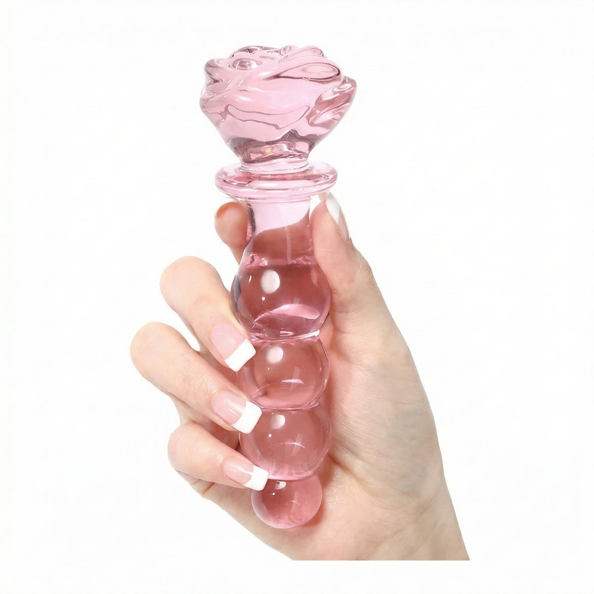 Pink Rose Glass Dildo - image 6
