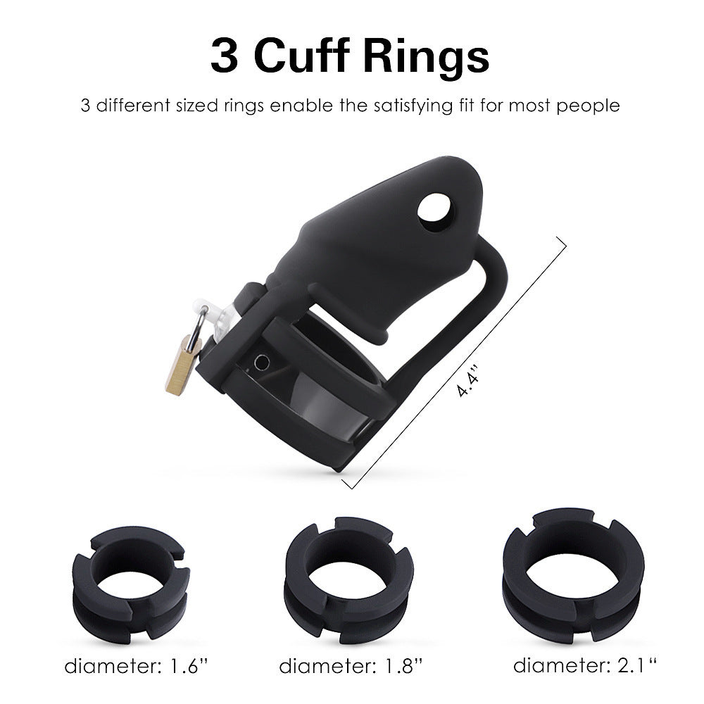 Silicone Cock Cave Extended Wear Chastity Cage Set - image 2