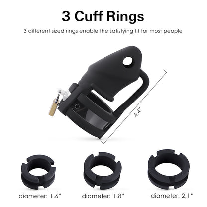 Silicone Cock Cave Extended Wear Chastity Cage Set - image 2