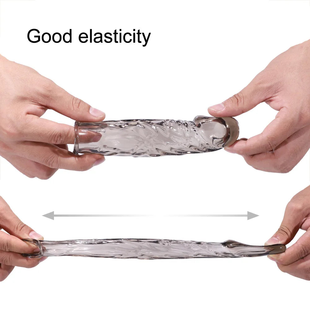 Crystal Penis Sleeve Reusable Condoms - image 4
