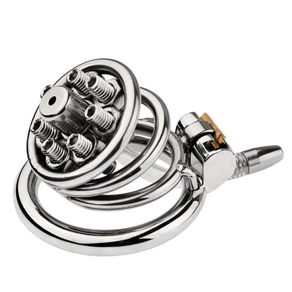 Extreme Control Spiked Chastity Cage - 55mm With Silicone catheter - image 2