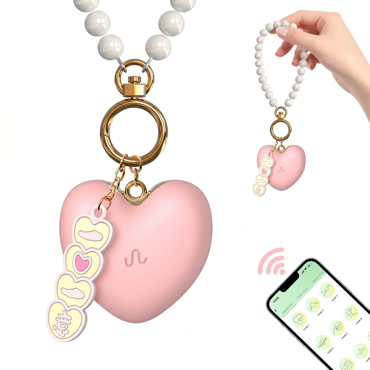 PearlCharm Heart Mini Vibrator - image 3