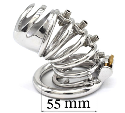 Hollow Spiked Chastity Cage - 55mm - image 6