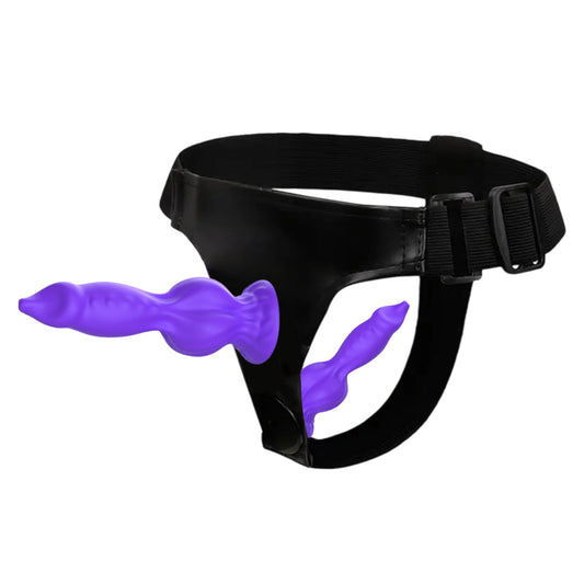 Strap-on Harness Set With Customizable Fit - Purple - image 1