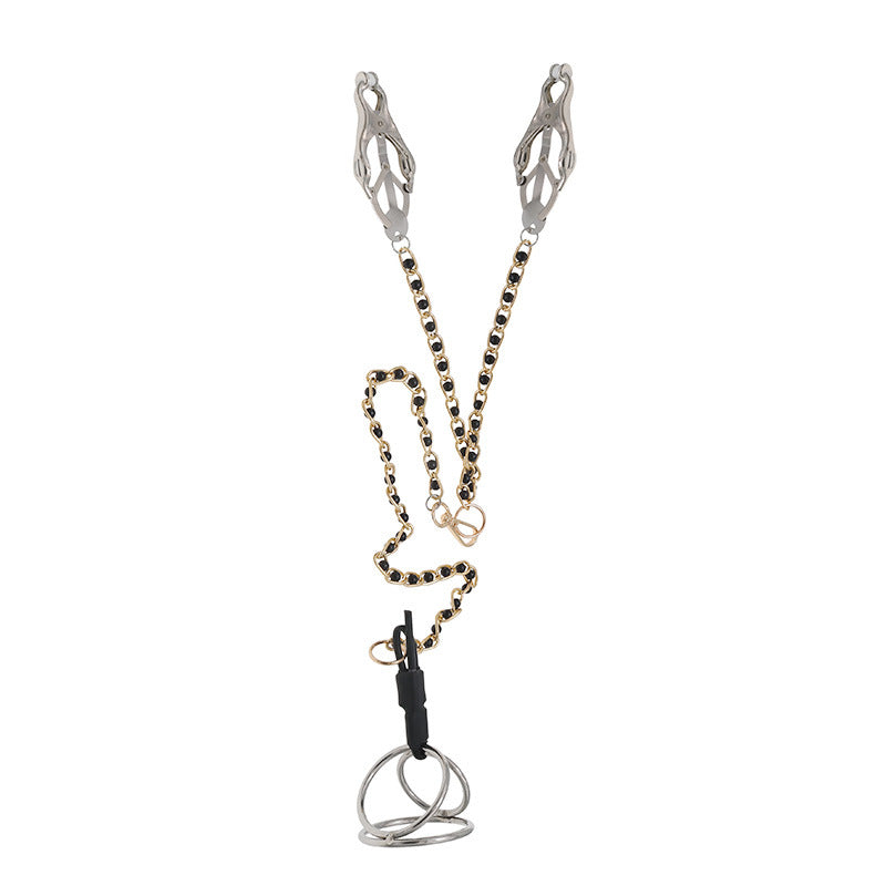 E-stim Nipple Clamps & Urethral Sound & Penis Ring Set - image 3