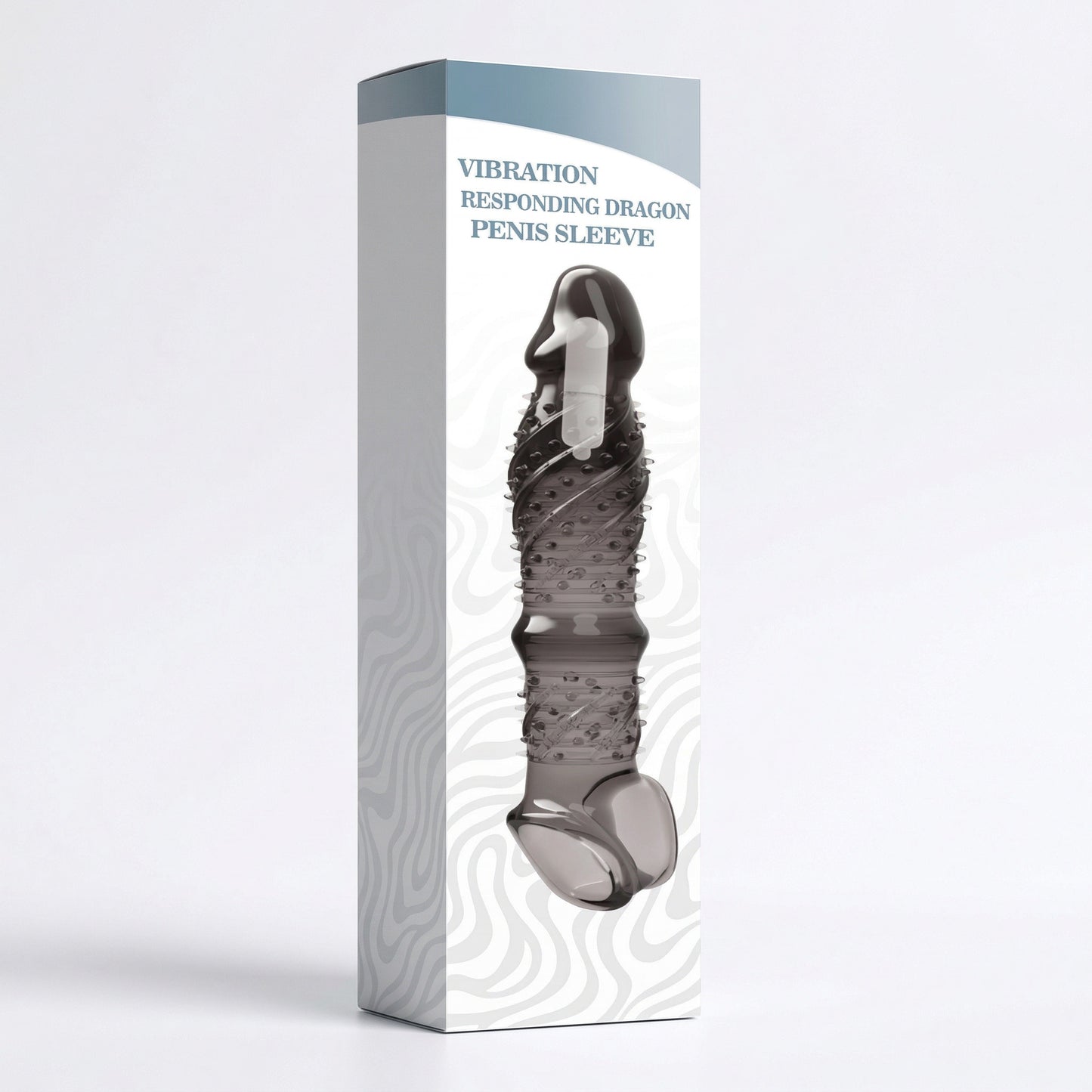 Stretchy Vibrating Spike Sleeve - Transparent Black - image 2