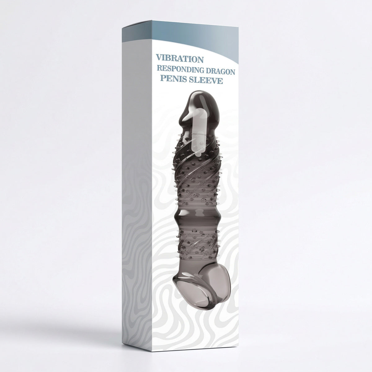 Stretchy Vibrating Spike Sleeve - Transparent Black - image 2