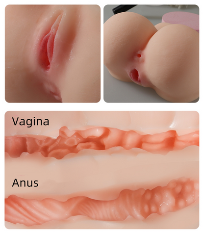 Portable Realistic TPE Pussy & Ass Masturbator - image 2
