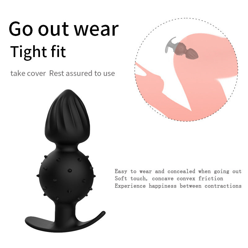 Ribbed Anal Trainer Plug with Built-In Rattle Ball – Wearable and Stimulating Design - image 0