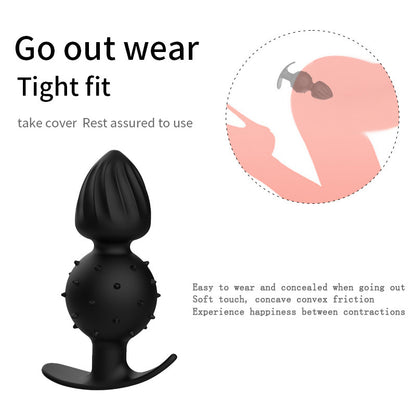 Ribbed Anal Trainer Plug with Built-In Rattle Ball – Wearable and Stimulating Design - image 0