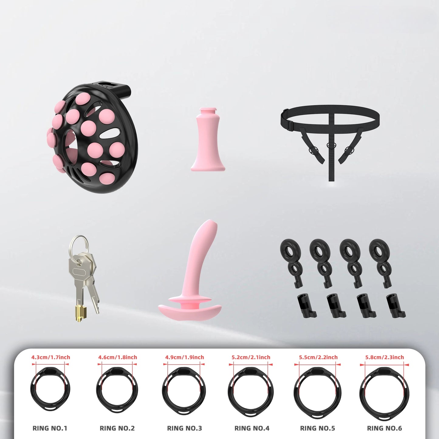 Securefit Resin Chastity Cage Set - Black - image 6