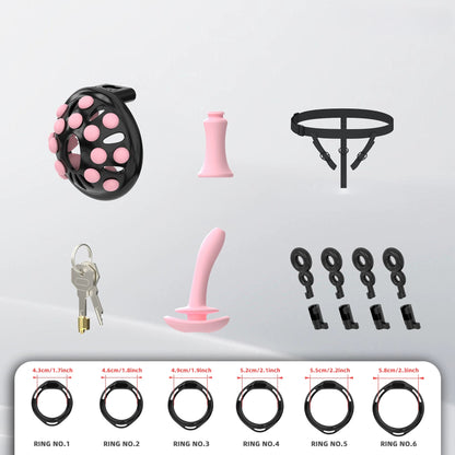 Securefit Resin Chastity Cage Set - Black - image 6