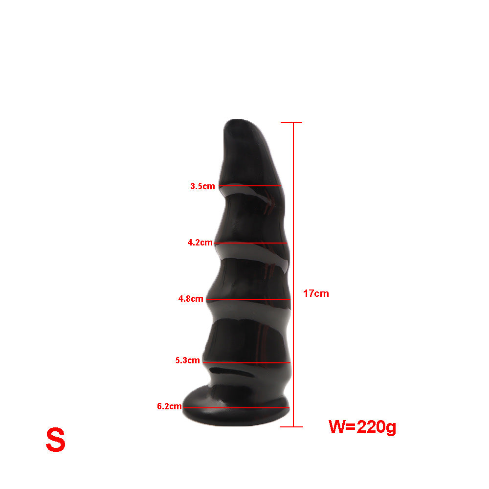 Big Layered Dildo  - Black - S - image 5