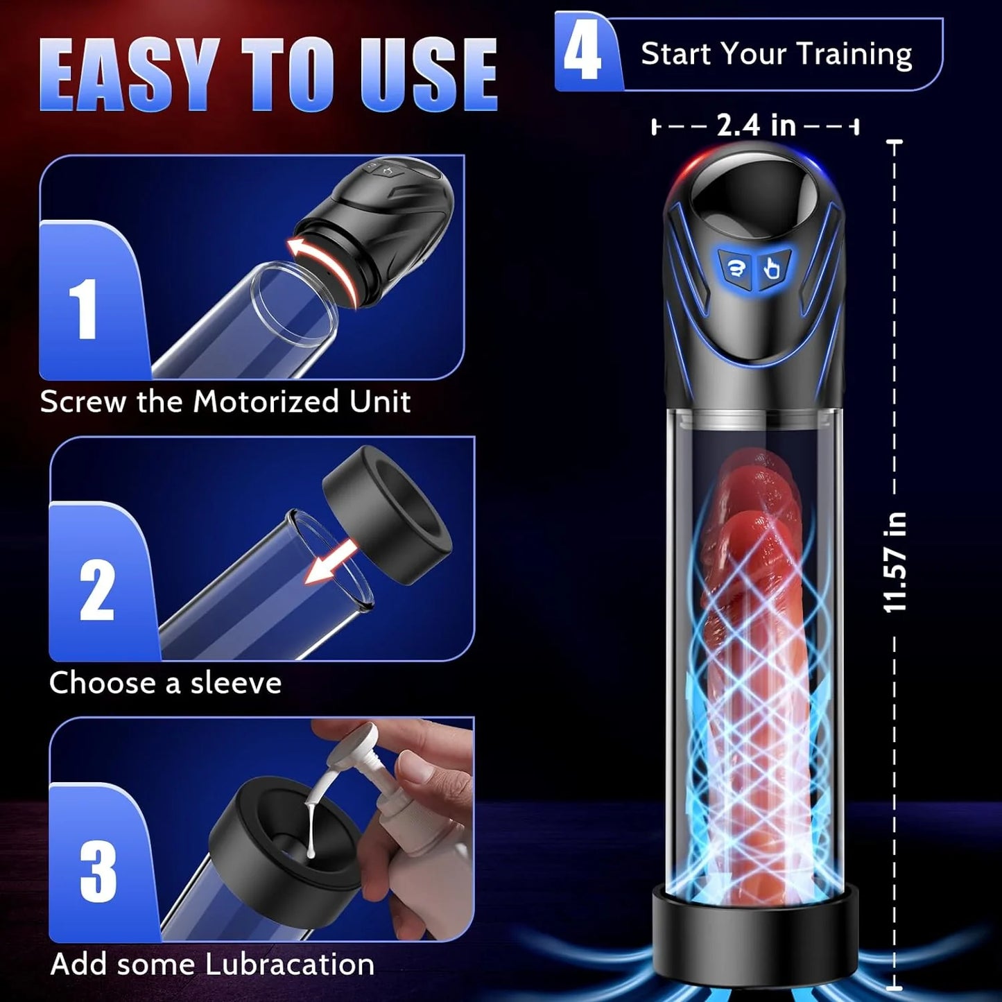 Premium Electric Penis Pump 5 Suction Modes Penis Enlargement - image 5