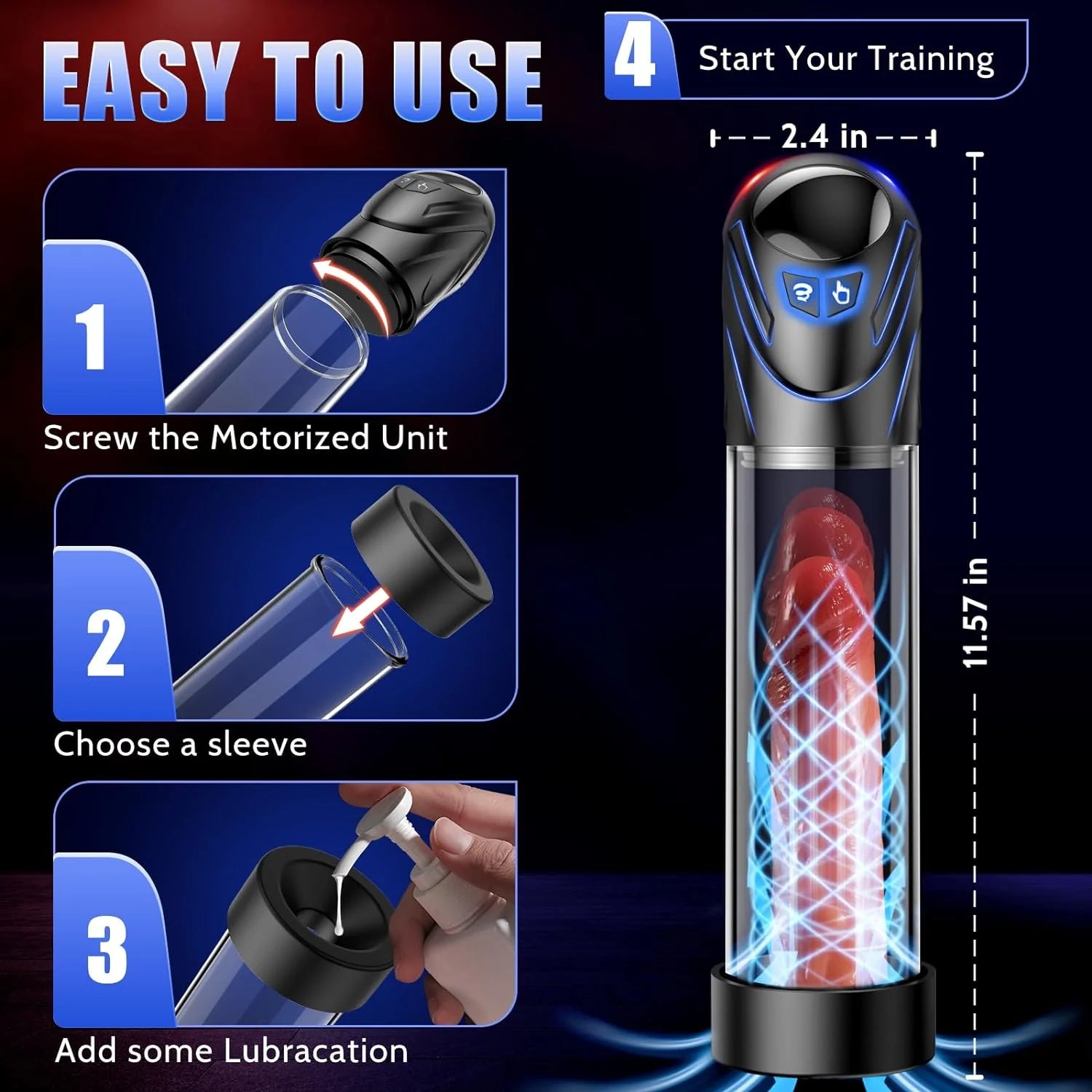 Premium Electric Penis Pump 5 Suction Modes Penis Enlargement - image 5