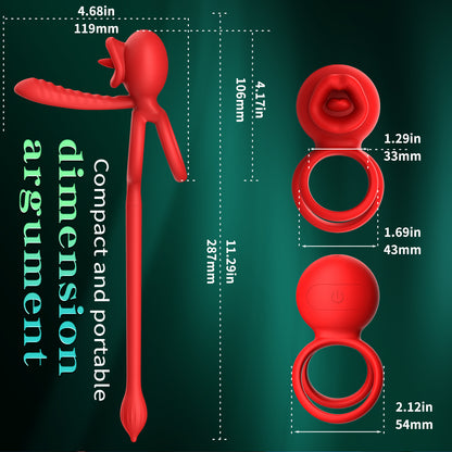 3-in-1 Couple Vibrator with App Control – Dual Ring & Anal Plug for Intense Shared Pleasure - image 6