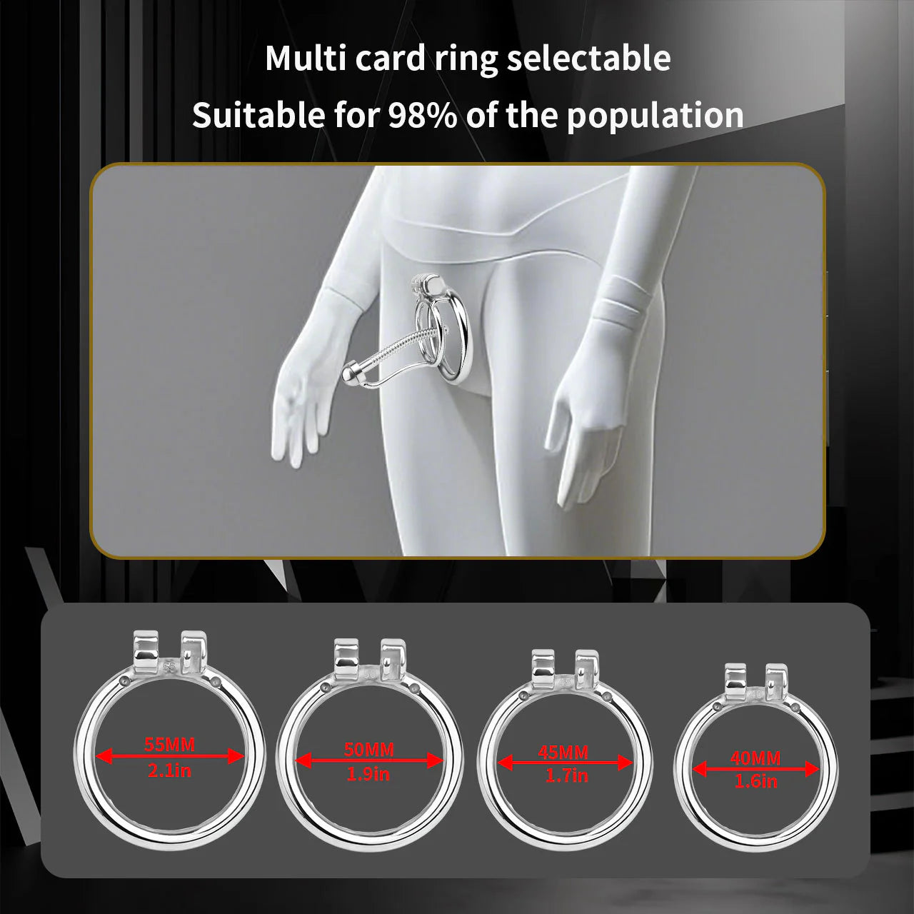 Metal stainless steel horse's eye stick anti-escape inverted chastity cage can urinate with urine blocking sex toys - image 12