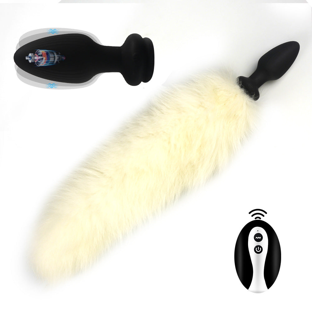 Multicolor Fox Tail Light Up Butt Plug - White - image 32