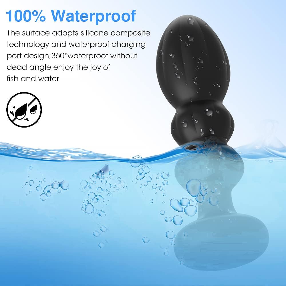 Vibrating Thrusting Silicone Butt Plug - image 3