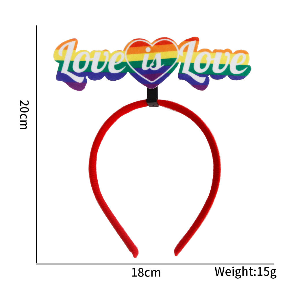 LGBT Headband Pride Month Accessory Rainbow Headband - A - one size fits all - image 4