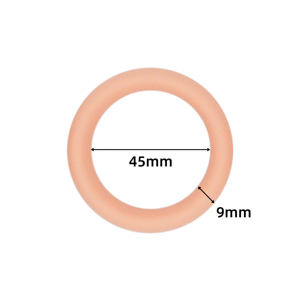 The C-Rings Premium Silicone Cock Ring Set - Beige - 45mm - image 3