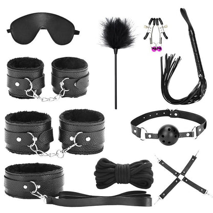 Luxury 10-Piece BDSM Restraint Set - Black - image 2