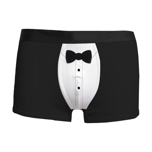 Tuxedo Boxer Shorts Underwear - Black - XXL - image 0
