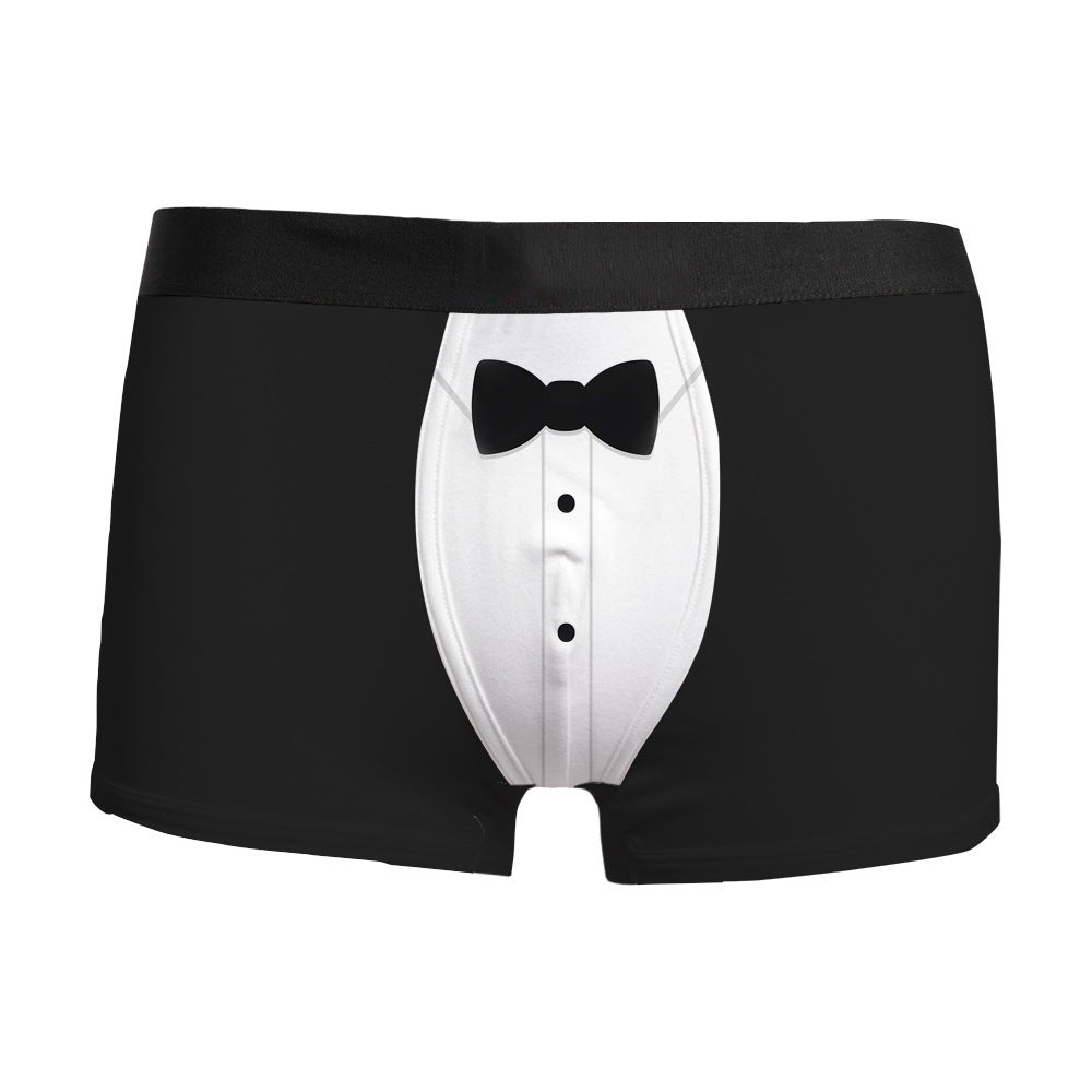 Tuxedo Boxer Shorts Underwear - Black - XXL - image 0