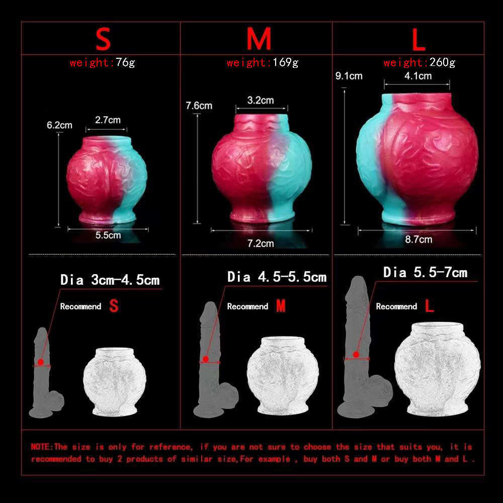 Silicone large Knot For Dildo Cock Enlargement Ring - image 2