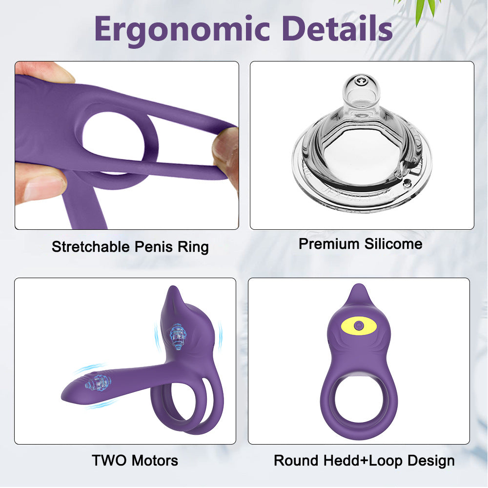 Vibrating Cock Ring Anal Plug G Spot Massager with Remote - image 4