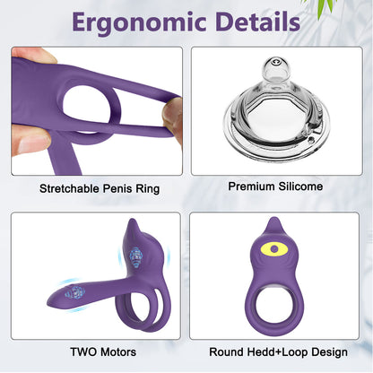 Vibrating Cock Ring Anal Plug G Spot Massager with Remote - image 4
