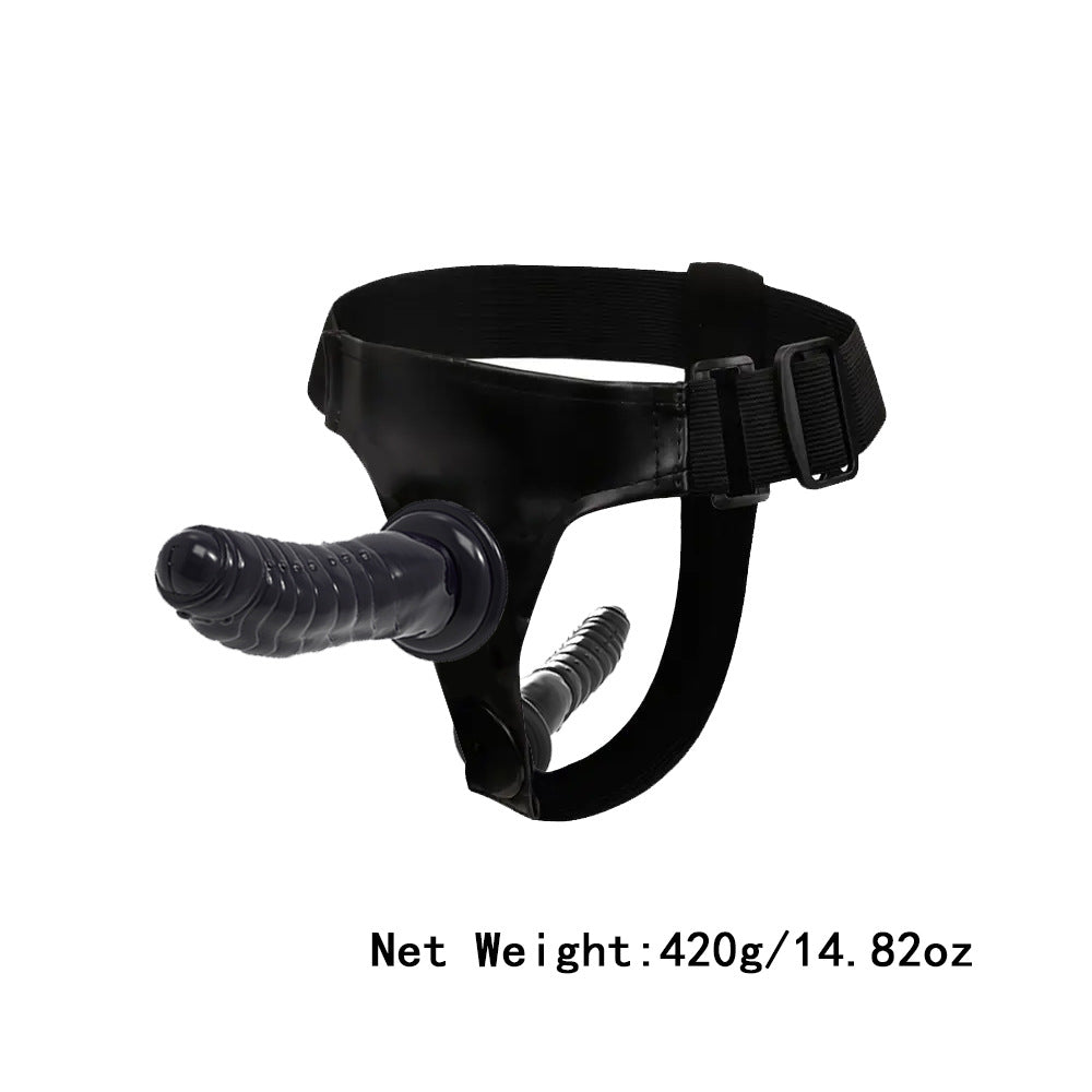 7.09 & 6.1 Dual-Sided Silicone Dildo - Black - image 0
