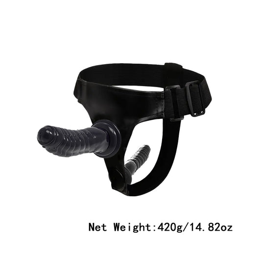 7.09 & 6.1 Dual-Sided Silicone Dildo - Black - image 0