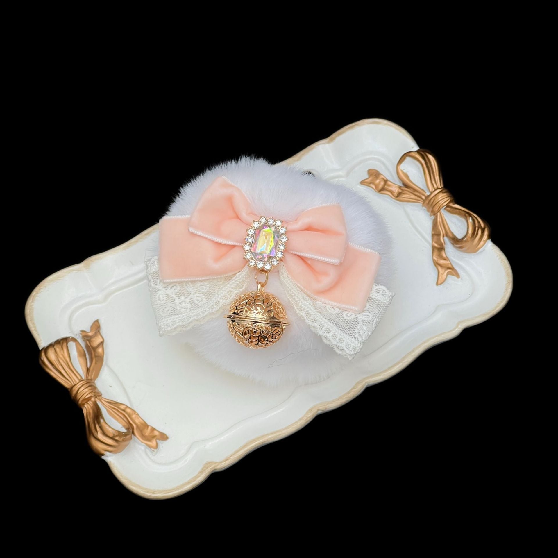 Luxury Bunny Tail Plug Set – 10 cm Plush Tail with Detachable Bow Bell - image 0