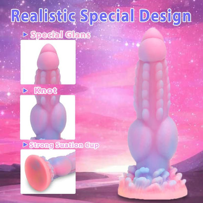 8.85'' Dog Knot Dildo with Multi-Texture Design & Glow-in-the-Dark Effect - image 2