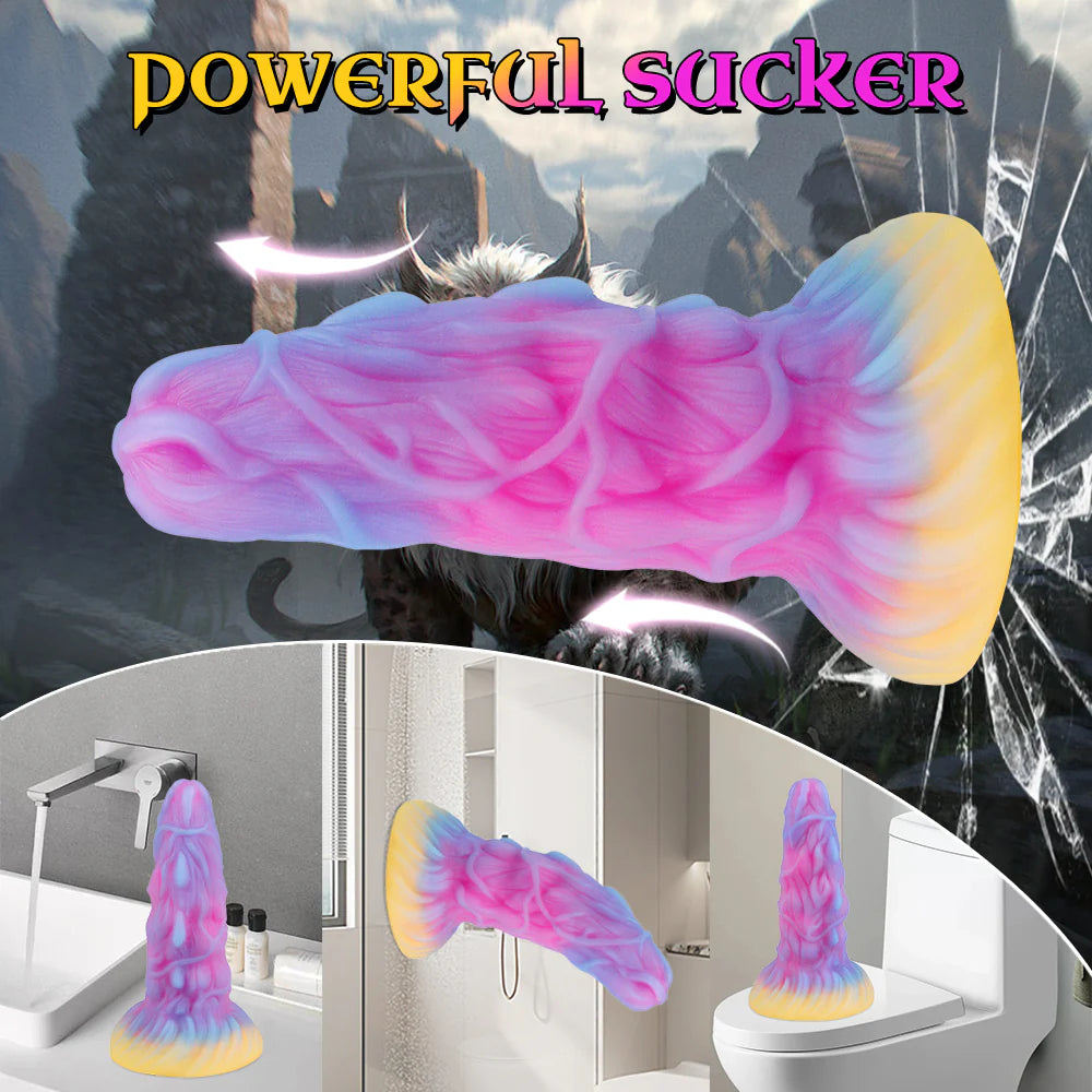 7.08'' Fantasy Monster Dildo with Multi-Texture Design & Glow-in-the-Dark Effect - image 0