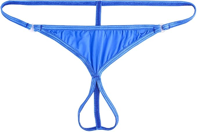 Men Open Front G-string Underwear - Blue - image 1
