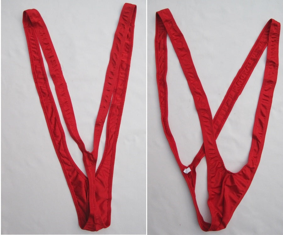 Sexy Men Underwear Bodysuit Slingshot - Red - one size fits all - image 5