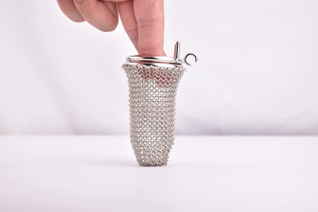Chain Mail Plating Chastity Cage - image 1